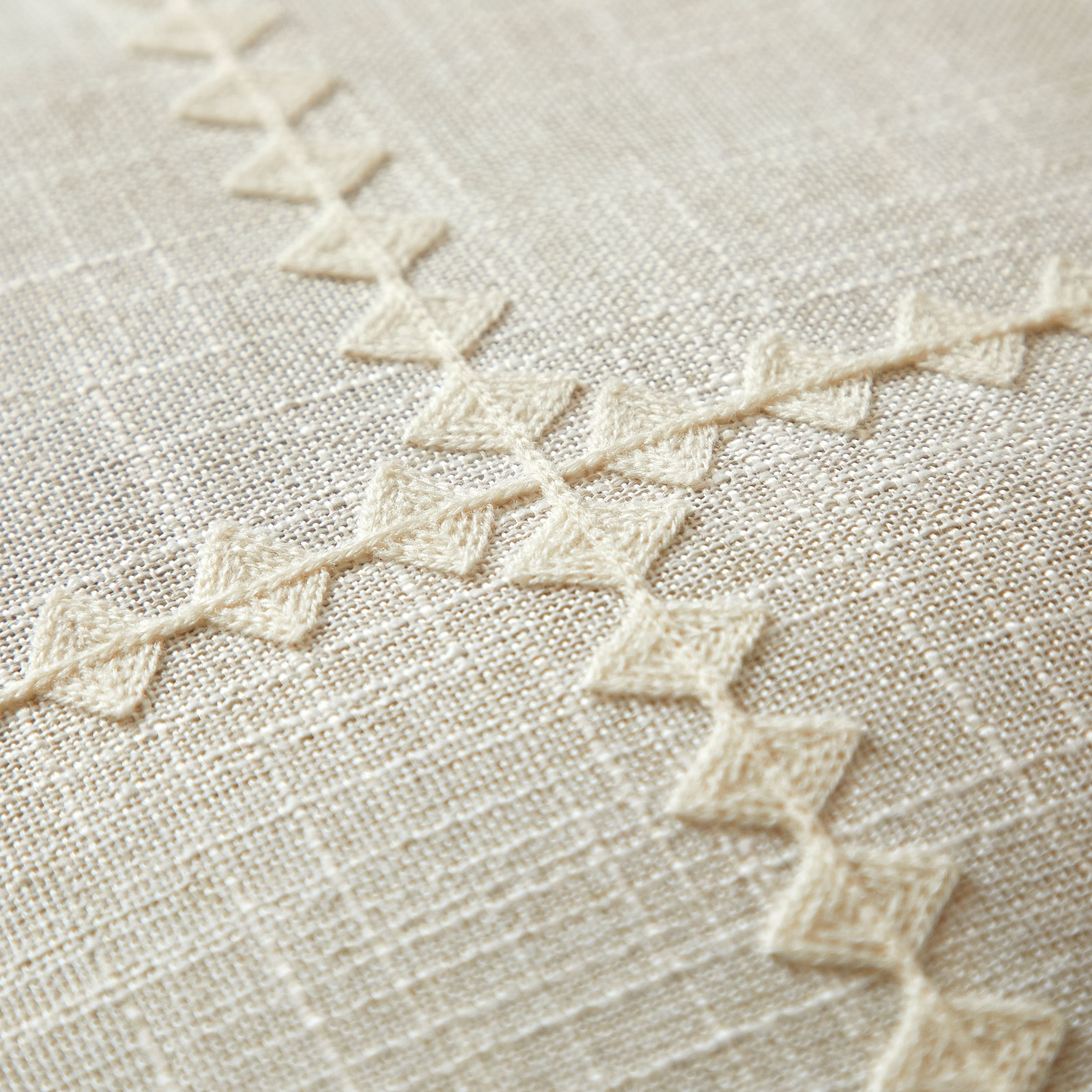 Mainstays by Becky G. & Alejandra Decorative Pillow, Papyrus Beige, 18" x 18"