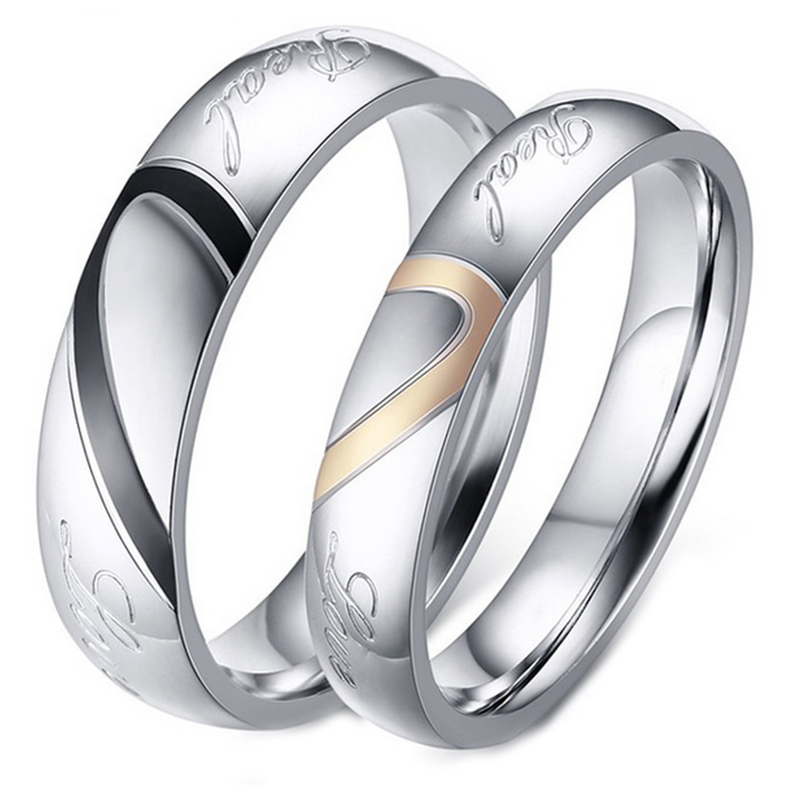 ArcoIrisJewelry His  and Her  Real Love Promise  Ring  