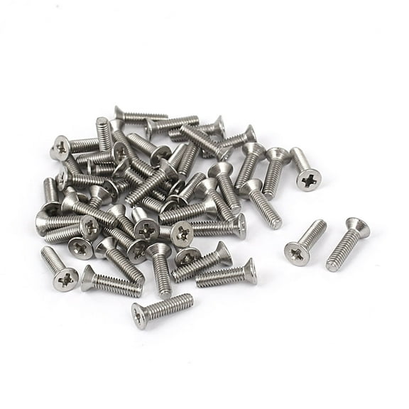 M2.5x10mm  Flat Countersunk Head Machine Screws 50pcs