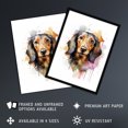 thumbnail image 2 of Wirehaired Dachshund Lovers Gift Watercolour Pet Portrait Painting Artwork Unframed Wall Art Print Poster Home Decor Premium, 2 of 5