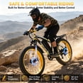 thumbnail image 5 of EOEOTWO E01 Electric Bike for Adults,48V 15Ah Removable Battery 60Miles Longe Range, Fast Cruiser Ebike, 26'' Fat Tire All-Terrain Mountain Ebike with LED Display UL2849, 5 of 16