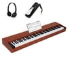 Glarry 88-Key Portable Keyboard Piano with Sustain Pedal for Beginners Adults Kids, Walnut Color