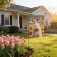 thumbnail image 5 of RICHMJ Happy Easter Garden Flag 11.81x17.72Double Sided, Bunny Garden Flags Easter Outdoor Decorations, Small Decorative Spring Yard Flags for Outside Lawn Porch Garden Decor (D), 5 of 6