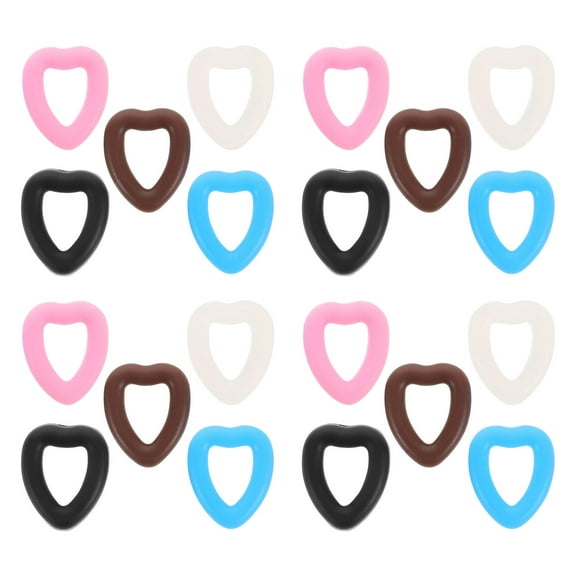 FRCOLOR 10 Pairs Eyeglasses Ear Grips Heart Shape Eyeglass Retainer Anti-Slip Ear Holder Silicone Glasses Ear Grips Hooks Temple Tips Sleeve For Sunglasses Sports Glasses Eyewear