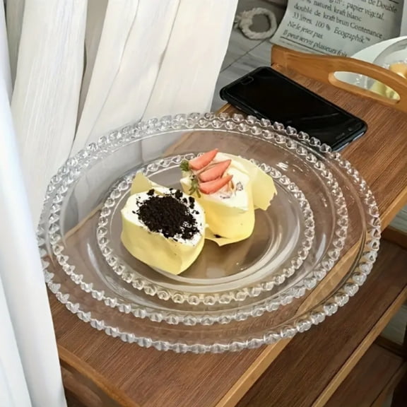 Elegant Glass Cake Stand with Transparent Cover, Round Dust-Proof Display for Weddings Birthdays Parties