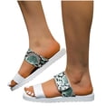 thumbnail image 4 of Sandalias informales de moda para mujer, zapatos de leopardo, zapatillas de playa con tacones planos para exteriores Wmkox8yii ytu8502, 4 of 8
