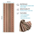 thumbnail image 2 of Brown Geometric Striped Pattern Hot Yoga Mat Towel Non Slip for Hot Yoga - Quick-Drying Yoga Mat Cover with 4 Corner Pockets with Travel Bag - Hot Yoga Towel Non Slip 70"x26", 2 of 6