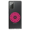 thumbnail image 1 of DistinctInk Clear Shockproof Hybrid Case for Galaxy Note 20 ULTRA (6.9" Screen) - TPU Bumper Acrylic Back Tempered Glass Screen Protector - Hot Pink Hearts Mandala, 1 of 3