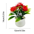 thumbnail image 3 of Bonsái de Rosa Artificial de Plástico En Maceta – Flores Artificiales En Maceta para Decorar El Interior Del Hogar, La Oficina, El Escritorio o El Alféizar de La Ventana., 3 of 6