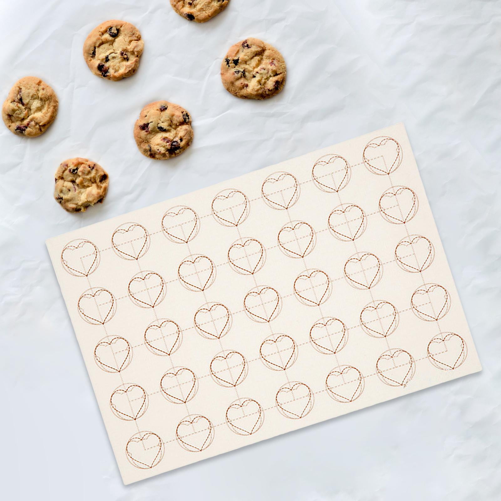 Dualoai 2 Pcs Macaron Silicone Baking Mat Oven Cookie Pizza Liner 28x39cm Sheet Mats