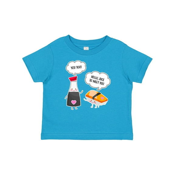 Inktastic Cute Sushi and Soy Sauce Rice To Meet You Boys or Girls Baby T-Shirt