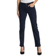 thumbnail image 1 of NYDJ Marilyn Petite Straight Leg Jeans with Double Shank Waistband in Rinse, 1 of 3