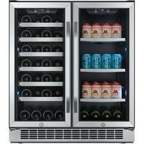 Edgestar Cwb2886fd 30" Wide 28 Bottle Built-In Dual Zone Beverage Center - Stainless Steel