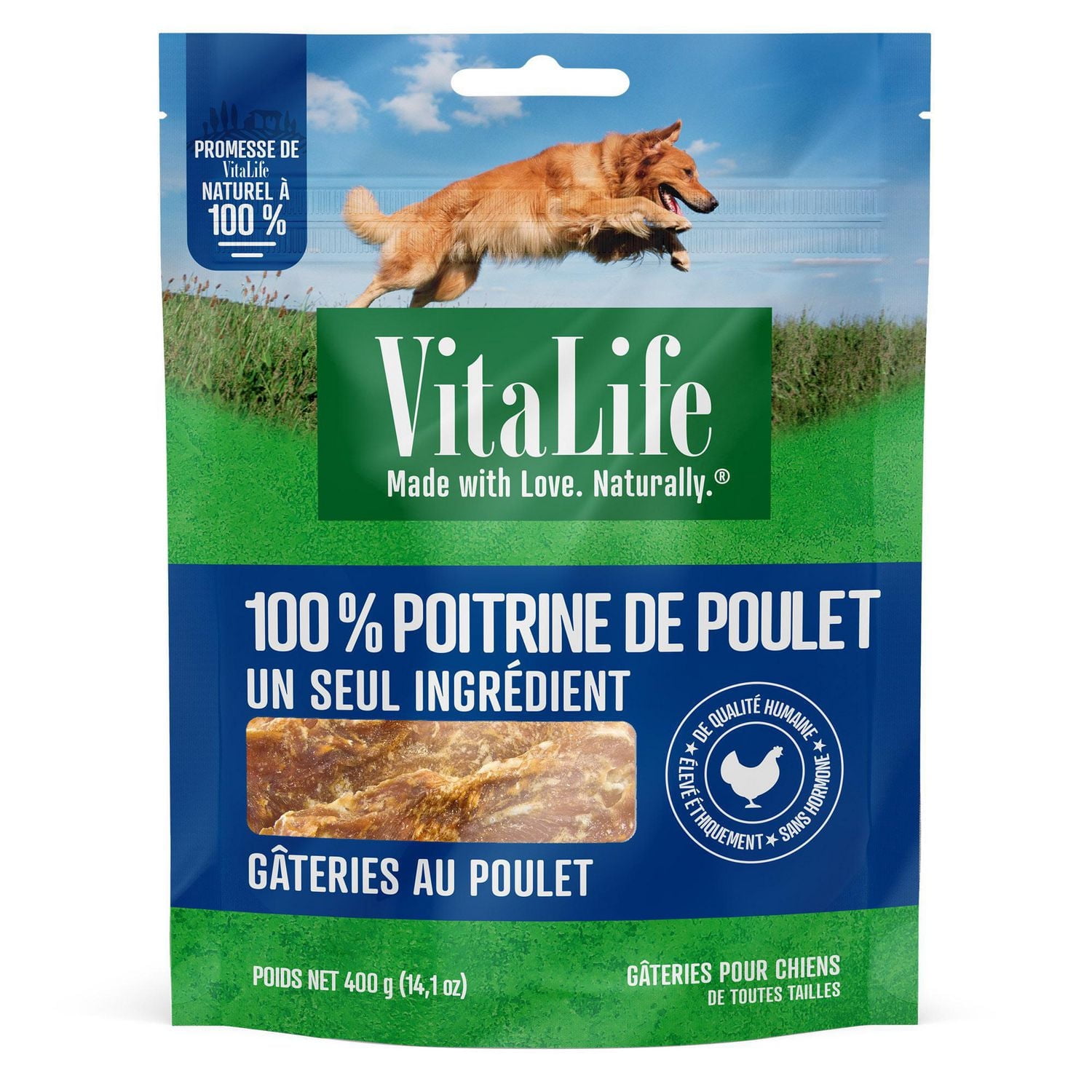 VitaLife Chicken Tenders All Natural Dog Treats, 400 g