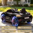thumbnail image 5 of iYofe Porsche 718 Ride On Car for Kids, 12V Electric Car with Remote Control,Battery Powered Ride On Car for Toddlers Ages 3–6 Boys Girls Gift, 4 Wheel Suspension, Bluetooth, Music, LED Lights, Black, 5 of 9