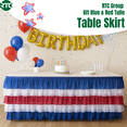 thumbnail image 5 of RTC Group 100% Polyester Tulle Ruffle Table Skirt Cover 6ft, 72 x 30 - Birthday Parties, Wedding, Party Decorations, Patriotic, 5 of 9