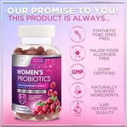 Probiotics for Women Gummies with Cranberry - 6 Premium Strains for PH Balance - Women Probiotics for Digestive Health, Vaginal & Immune Support, Womens Probiotic Feminine Health Gummy - 120 Gummies