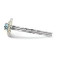 thumbnail image 3 of Sterling Silver & 14K Expressions Aquamarine Ring - Size 9, 3 of 3