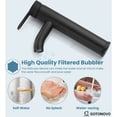 thumbnail image 3 of Grifo para lavabo de baño, mezclador monomando de lavabo de un solo orificio y caño alto, color negro mate, 3 of 5