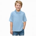thumbnail image 3 of NIEWTR Boys Lightweight Polo Shirts Breathable Cotton Short Sleeve Collared Tops Toddler to Teens(Sky Blue,11-12 Years), 3 of 8