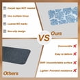 thumbnail image 4 of Dark Blue Leaf Stair Treads Non Slip for Steps Tropical Country Watercolor Jungle Botanical Leaves 4 Pcs Reusable Adhesive Stair Runner Mats for Dogs Elders Carpet Treads Rugs for Staircase 8x30 In, 4 of 9