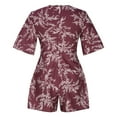 thumbnail image 5 of Njagoc3 Womens Floral Print V-Neck Short Romper - Trendy Casual Jumpsuit for Summer, 5 of 6