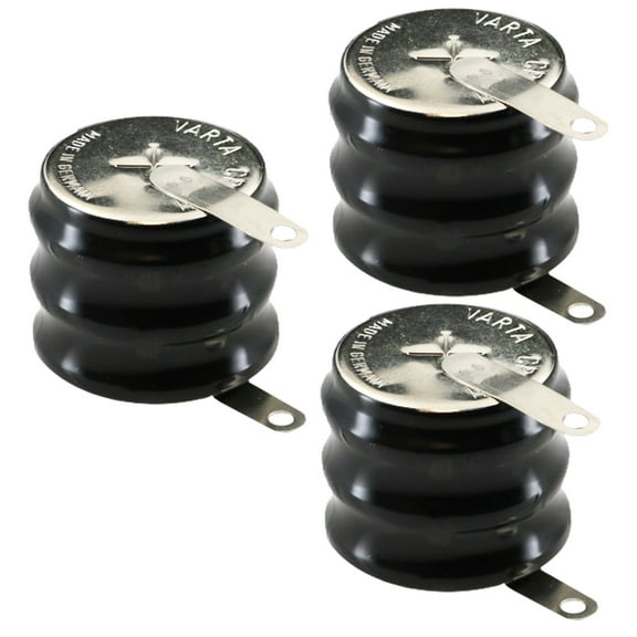 3x 3/CP300H-TABS 3.6V 300mAh NiMH Battery w/TABS for RTC, MBU,Senors, Metering