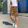 thumbnail image 3 of Daiia Cute Beach Dolphin Mens Woven Stretch Pajama Short,Short Pajama Pants-4X-Large, 3 of 7