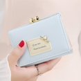 thumbnail image 1 of YUANOU Fashion Cute Pearl Wallet Simple PU Leather Wallet Multi-Function Folding Coin Purse Card Holder For Women Girl Student(Blue), 1 of 4