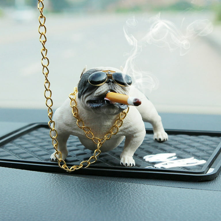 Douhoow Bully Pitbull Dog Car Interior Decoration Dashboard Ornament Funny  Home Auto Accessories