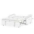thumbnail image 4 of Loveseats Sofa Bed with Pull-out Bed, Adjsutable Back and Two Arm Pocket, Type C and USB Charging with Copper nail,Grey (47"x53"x31") (Grey), 4 of 11