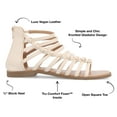 thumbnail image 3 of Journee Collection Womens Petrra Faux Leather Ankle Gladiator Sandals, 3 of 6