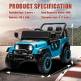 thumbnail image 3 of FINITO Kids Ride On Truck 12V with Remote Control Electric Powered Off-road Vehicle Car Toy for Boys Girls Age 3+ , Blue, 3 of 8