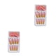 thumbnail image 2 of 1 juego de puntas francesas Prensa en las uñas Extensión de gradiente Calcomanías para uñas artificiales Envolturas Cubierta completa Kit de tipo 8 Pegamento 2g, gelatina 24 piezas 2piezas Minnieouse  CBP262045, 2 of 5