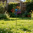 thumbnail image 4 of Outdoor Courtyard Iron Windmill Ornaments Three Story Rotating Garden Home Decor Small Courtyard Villa Decorations, 4 of 6