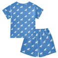 thumbnail image 7 of Summer Short Sleeve Pajama Sets Bear White Patterns Sleepwear Nighty 95% Cotton (5-14Y), 7 of 7