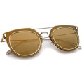 thumbnail image 4 of sunglassLA - Modern Ultra Slim Wire Frame Mirrored Flat Lens Pantos Sunglasses - 58mm, 4 of 4