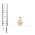 thumbnail image 3 of 14K 3C Gold Baptism Religious Pendant | Tri Color Gold Religious Charm Pendant for Necklace Chain | Gift for Men Women | 20 x 15 MM | 2.1 grams, 3 of 8