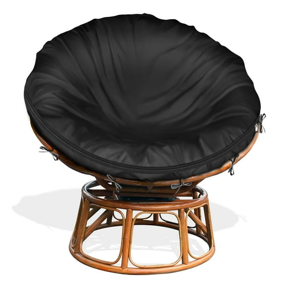 Iceberg Elf Papasan Cushion Cover Waterproof Only (for 47in-55in Outdoor Indoor Papasan Chair Cushion Covers) Black Zipper Design for Easy Closure and Removal Silky Smooth Fabric