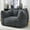 Black, variant on Eyisean 47" W Chenille Bean Bag Chair with Armrest, Boneless Couch with Highly Resilient Foam Stuffed, Comfy Large Bean Bag Sofa for Apartment, Living Room, No Assembly Required