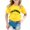 Yellow, variant on Toddler Boy And Girl Fashion Casual Print Round Neck Loose Short Sleeve T Shirt Top Girl Shirts Size 8 10 Long Tops for College Girls Cute High Tops Girls Printed Little School 2-3 Years Blue