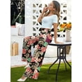 thumbnail image 5 of Women's Stretchy Wide Leg Palazzo Lounge Pants Casual Comfy High Waist Palazzo Pants, 5 of 11