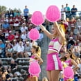 thumbnail image 5 of Cheerleading PomPoms,QZS Reusable Pink Plastic PomPoms for Basketball Celebration,15Pack Dancing Accessories for Football Pep Rally, 5 of 6