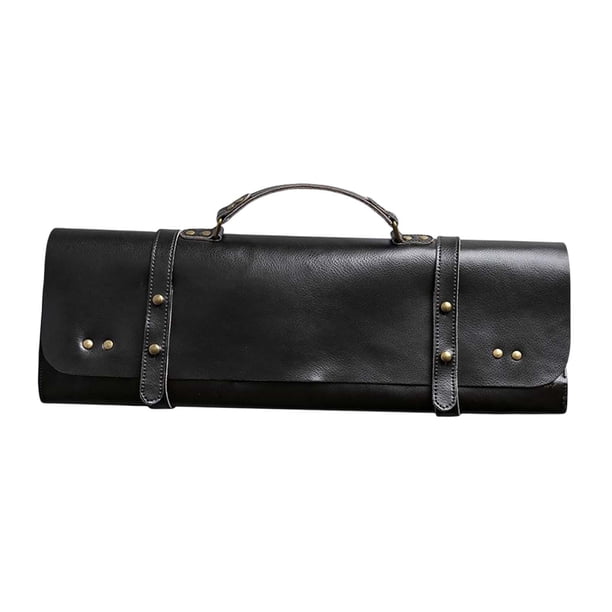 Estuche para baquetas de 7/14 baquetas, funda impermeable, hecha a mano. negro