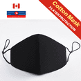 thumbnail image 1 of Reusable Cotton Face Mask - 3 Layer Protection Washable - 3ply Black, 1 of 2
