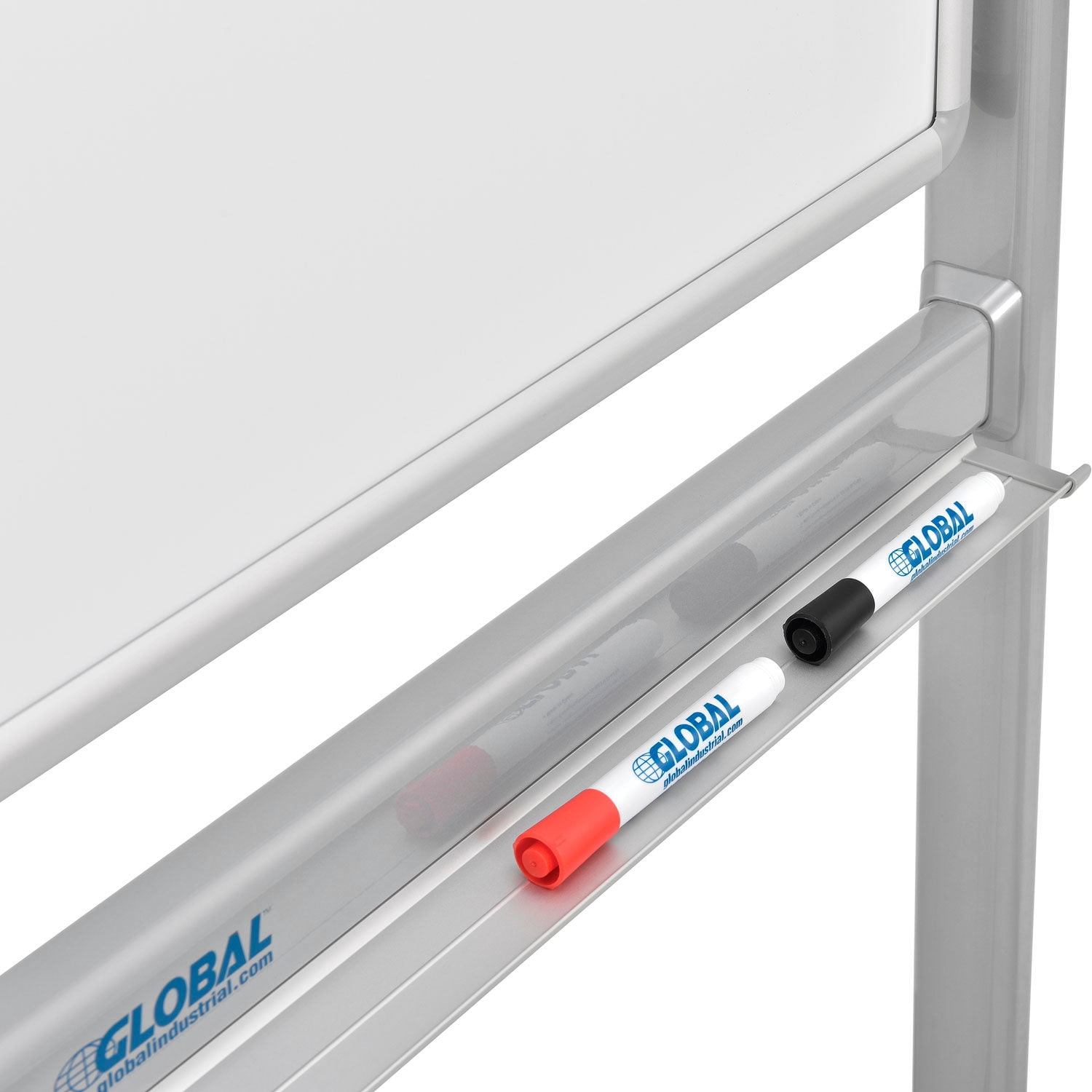 Mobile Double Sided Magnetic Whiteboard, 24"W x 36"H