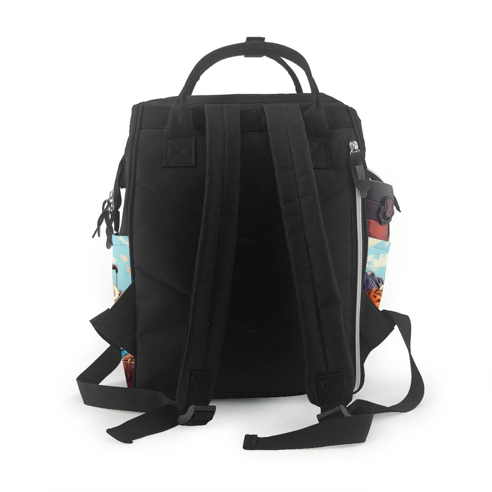 Fuzoiu Colorful Travel Luggage Gear Print Diaper Bag Backpack,Baby Essentials Travel Tote,Multi function Waterproof Diaper Bag, Travel Essentials Baby Bag - Unisex