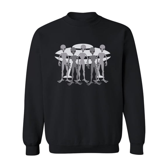 Grey Aliens Sweatshirt Men -Image by Shutterstock, Male Large
