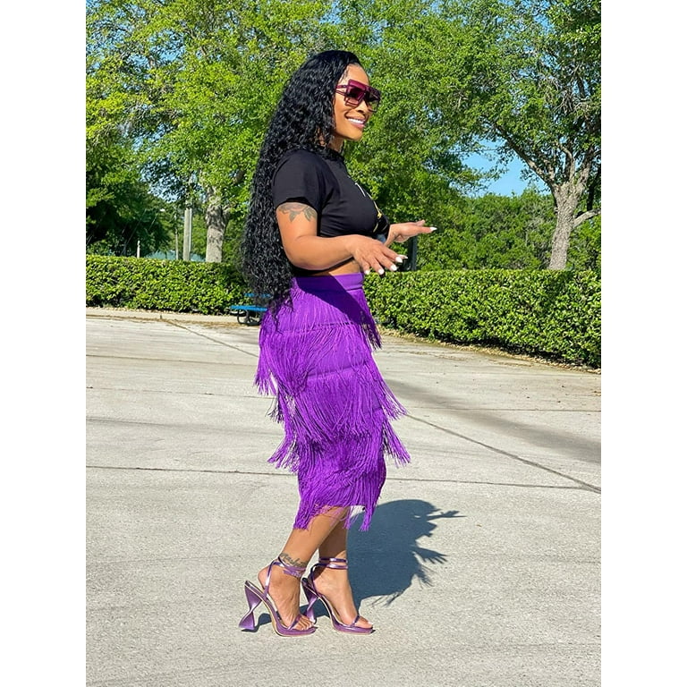 Fringe top skirt ladies