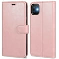 thumbnail image 1 of Leather Wallet Magnetic Flip Case with Strap and Picture Slot (Rose Gold) Cover For iPhone 11 Pro, 1 of 4